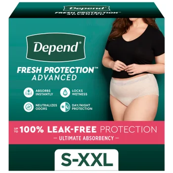 Depend Fresh Protection Advanced Incontinence Underwear for Women, Ultimate Absorbency