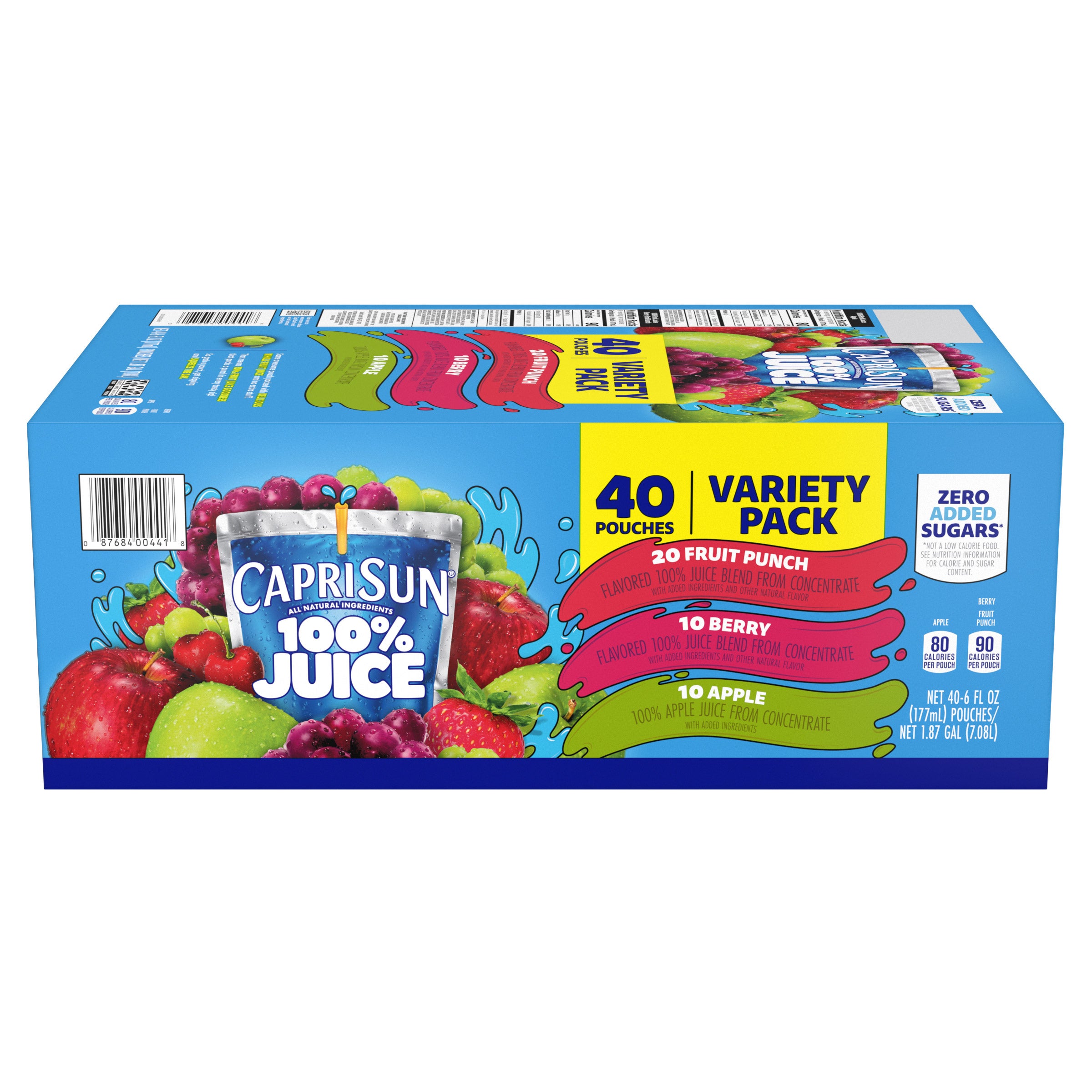 Capri Sun, 100% Juice, Variety Pack, 6 fl oz, 40-count