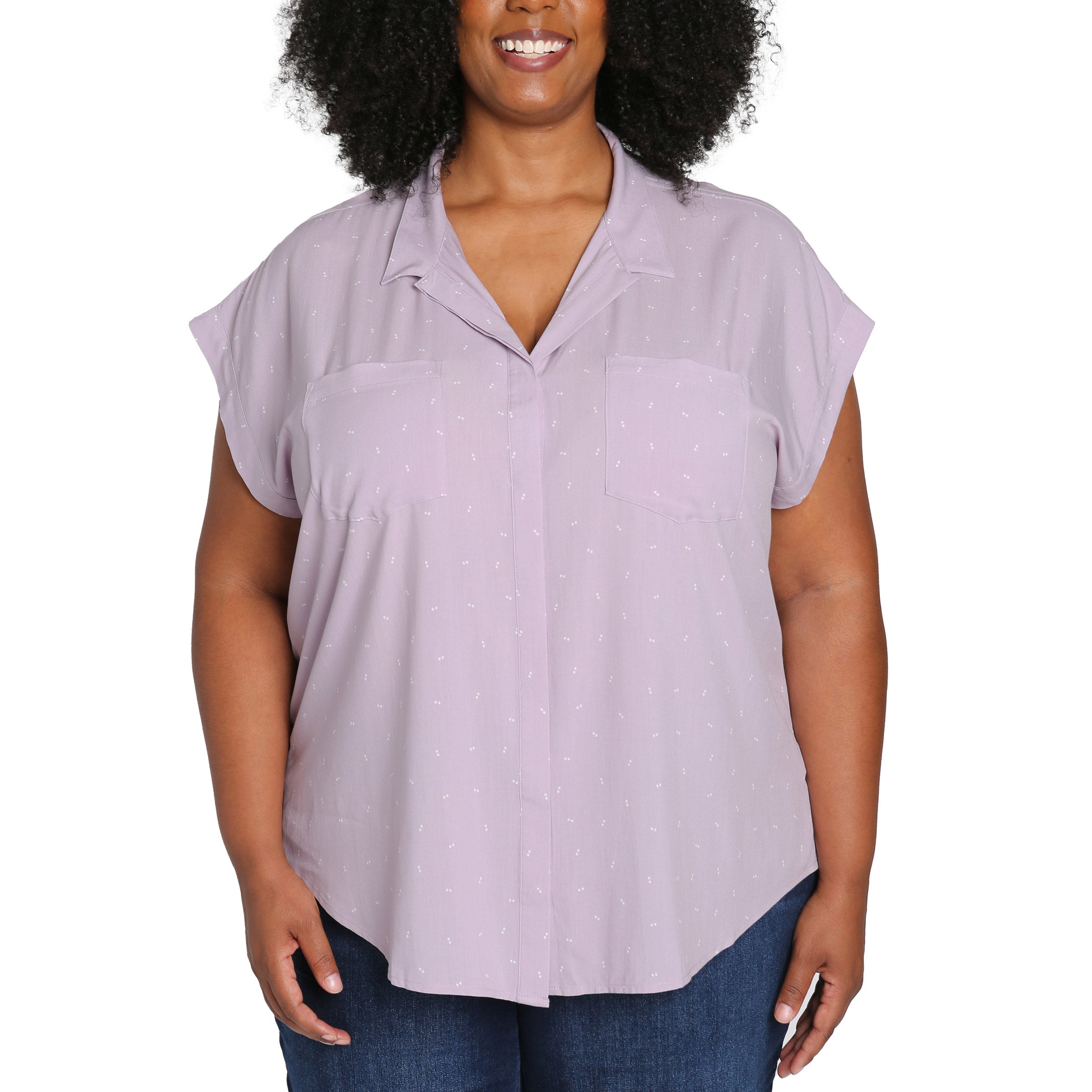 Jachs Girlfriend Women's Button Front Blouse