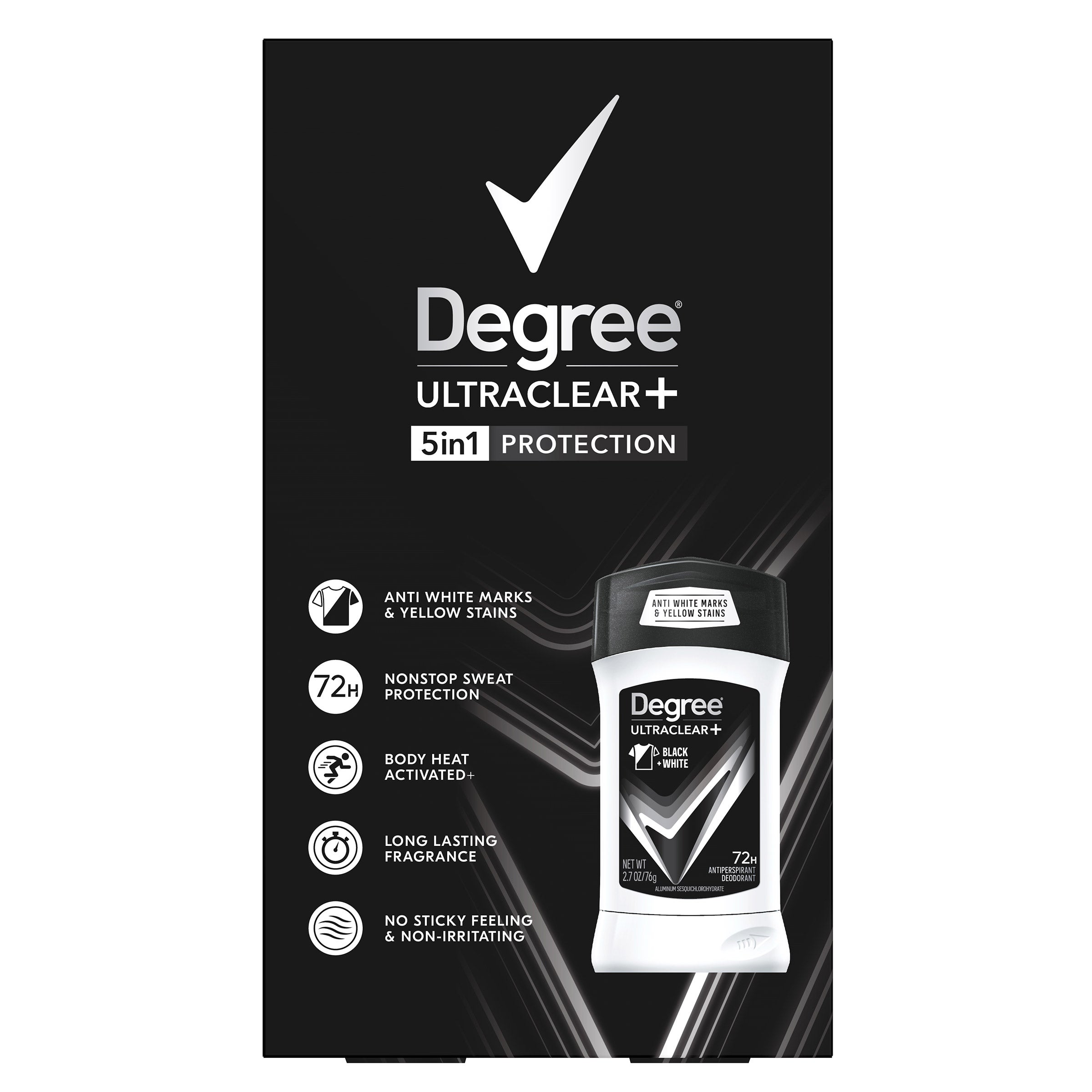 Degree Men UltraClear+ Antiperspirant Deodorant, Black & White