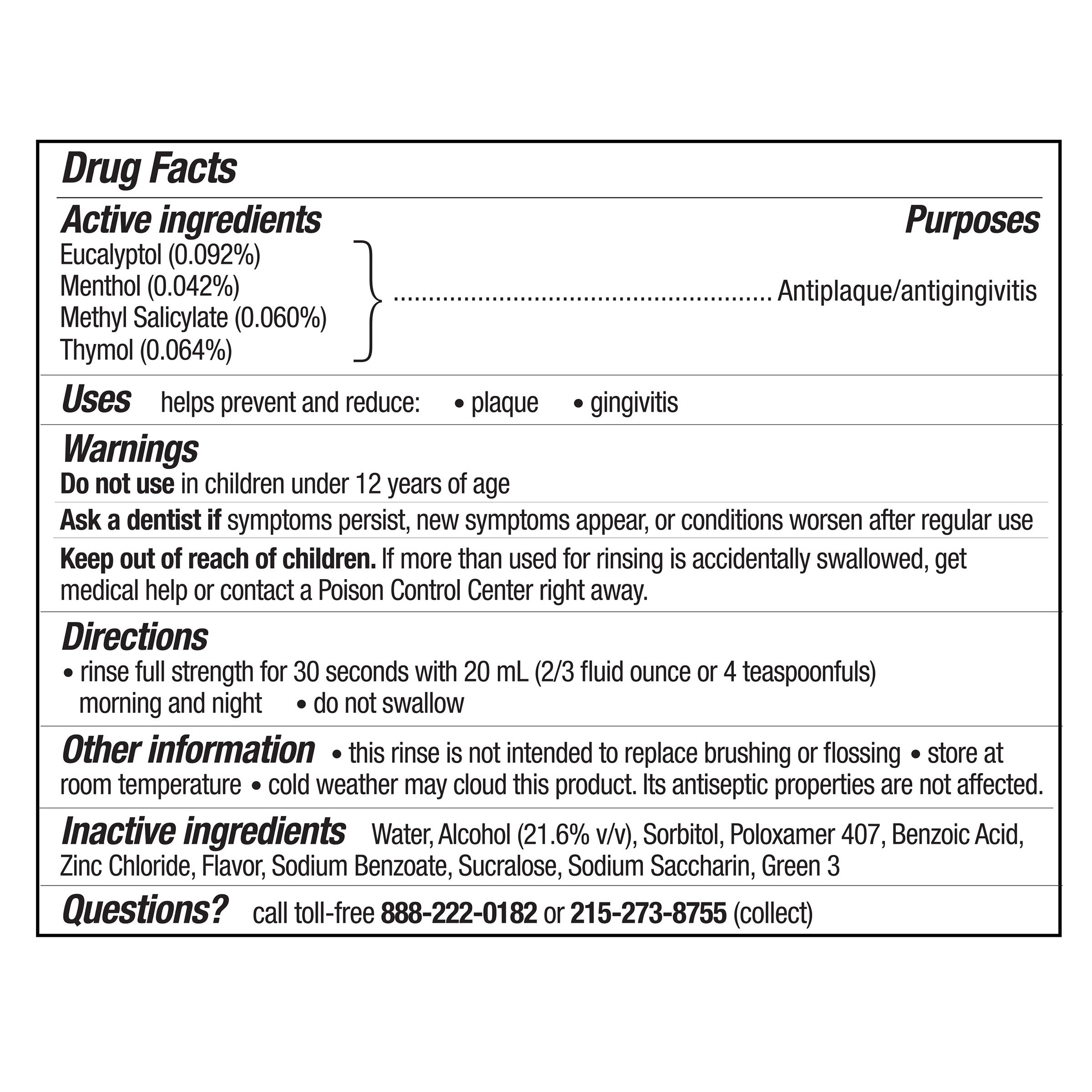 Listerine UltraClean Coolmint Mouthwash, 1.5 Liter, 2-count