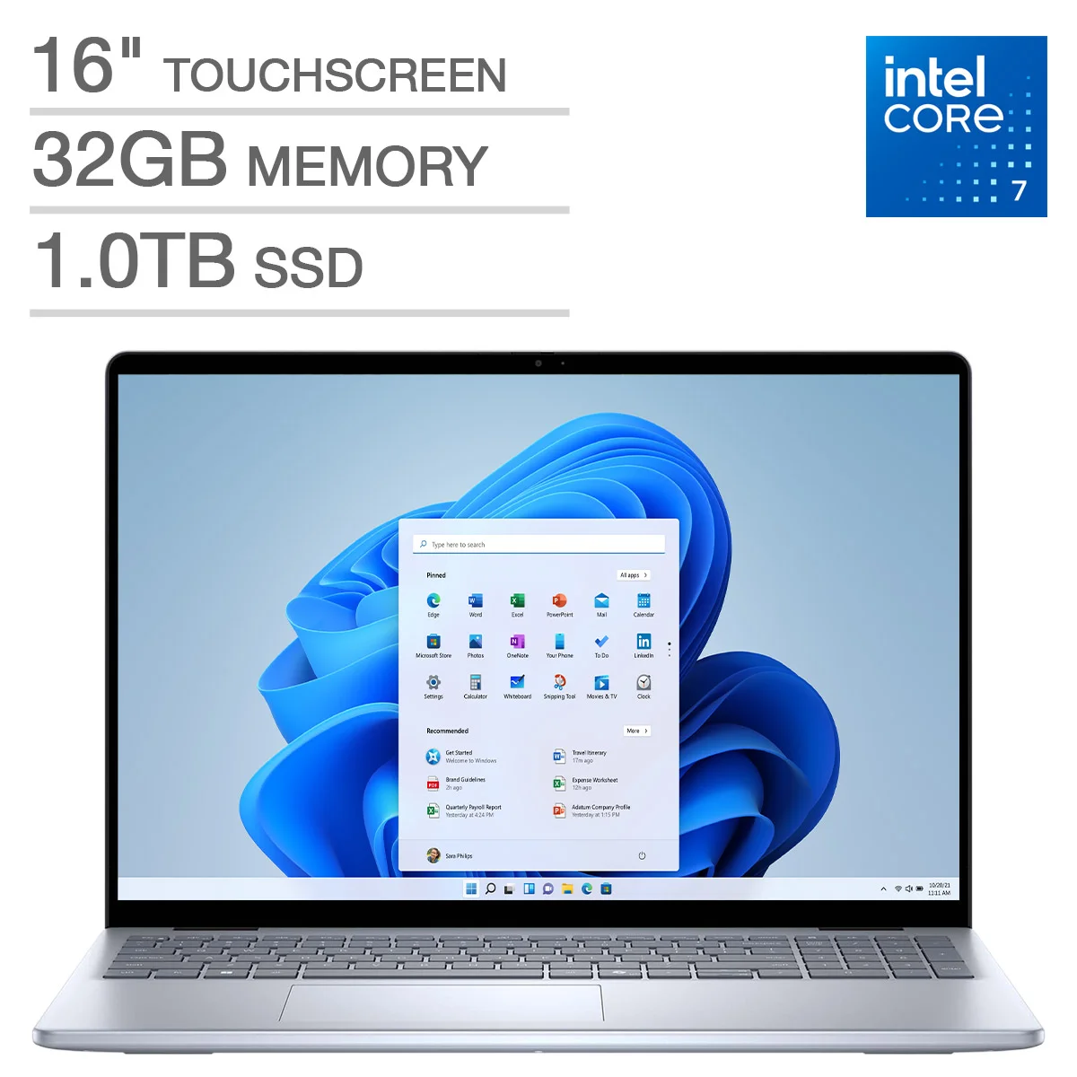 Dell Inspiron 16" Touchscreen Laptop - Intel Core 7 150U Processor - FHD+ (1920 x 1200) - Windows 11 Home