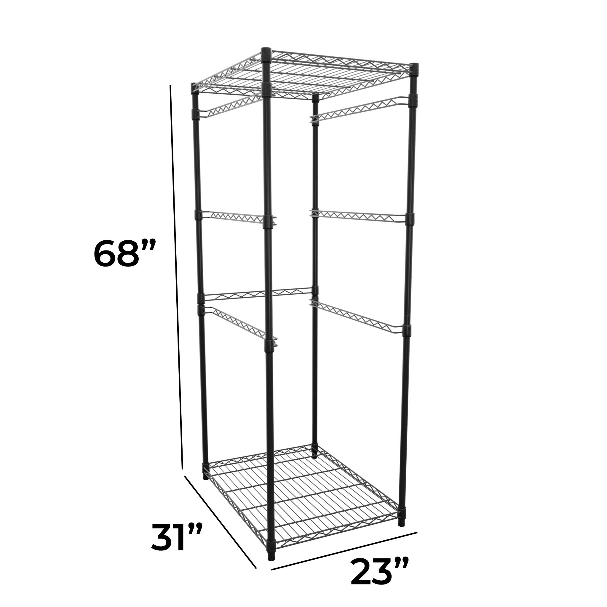 SafeRacks Storage Bin Rack, 5 Tote Capacity, NSF Certified