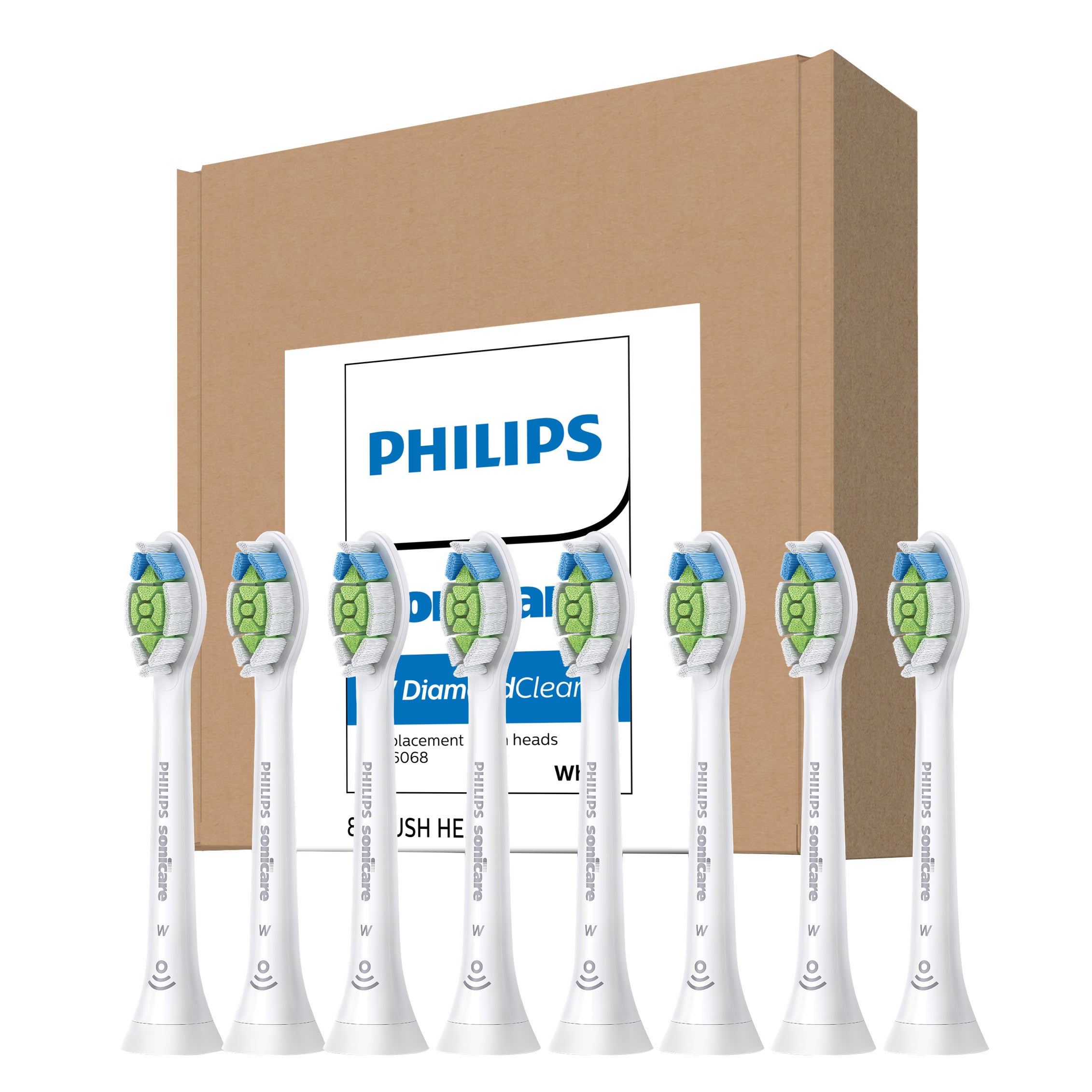 Philips Sonicare DiamondClean, Replacement Electric Toothbrush Heads, Medium Bristle, 8-count