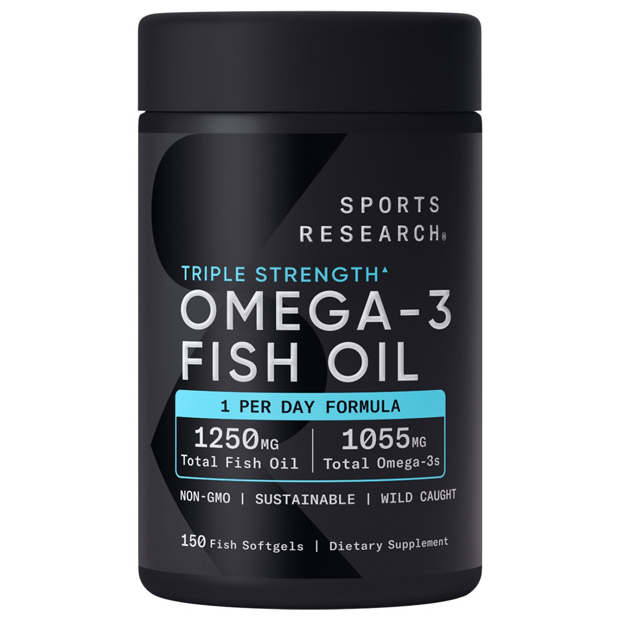 Sports Research Triple Strength Omega-3 Fish Oil, 150 Fish Softgels