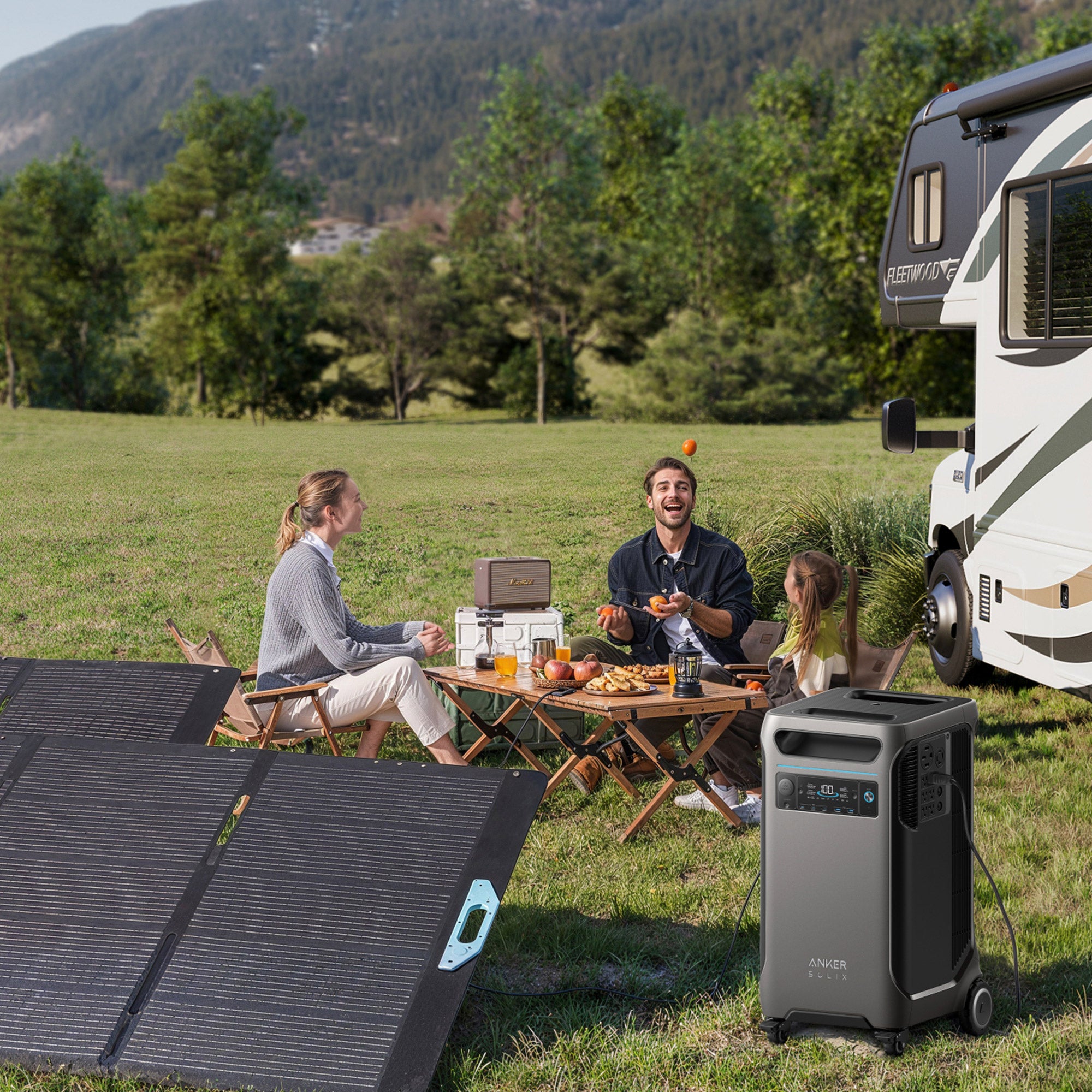 Anker SOLIX F3800 Home Backup Power Kit (7680Wh) + 2x 200W Solar Panels