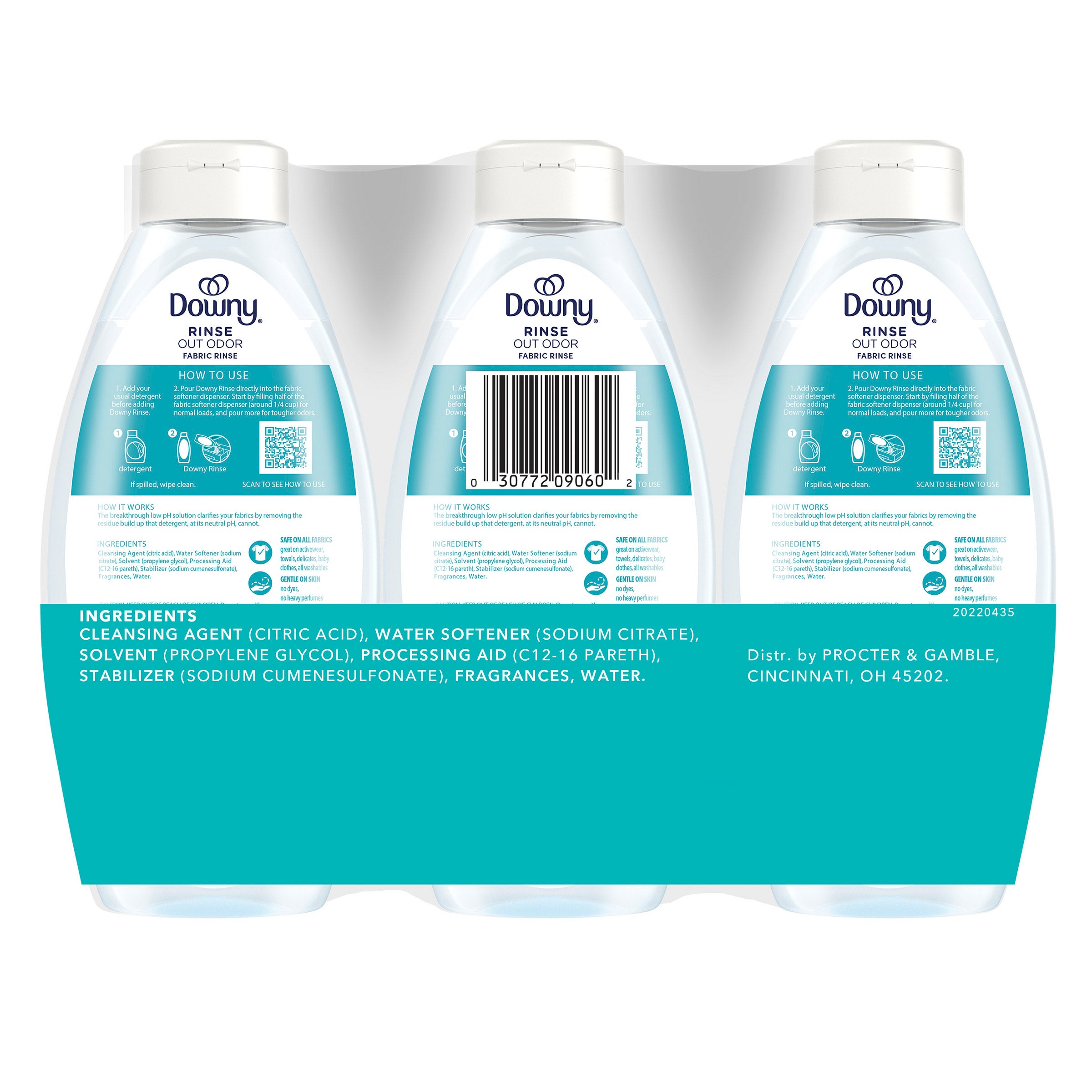 Downy Fabric Rinse, Cool Cotton, 25.5 fl oz, 3-count