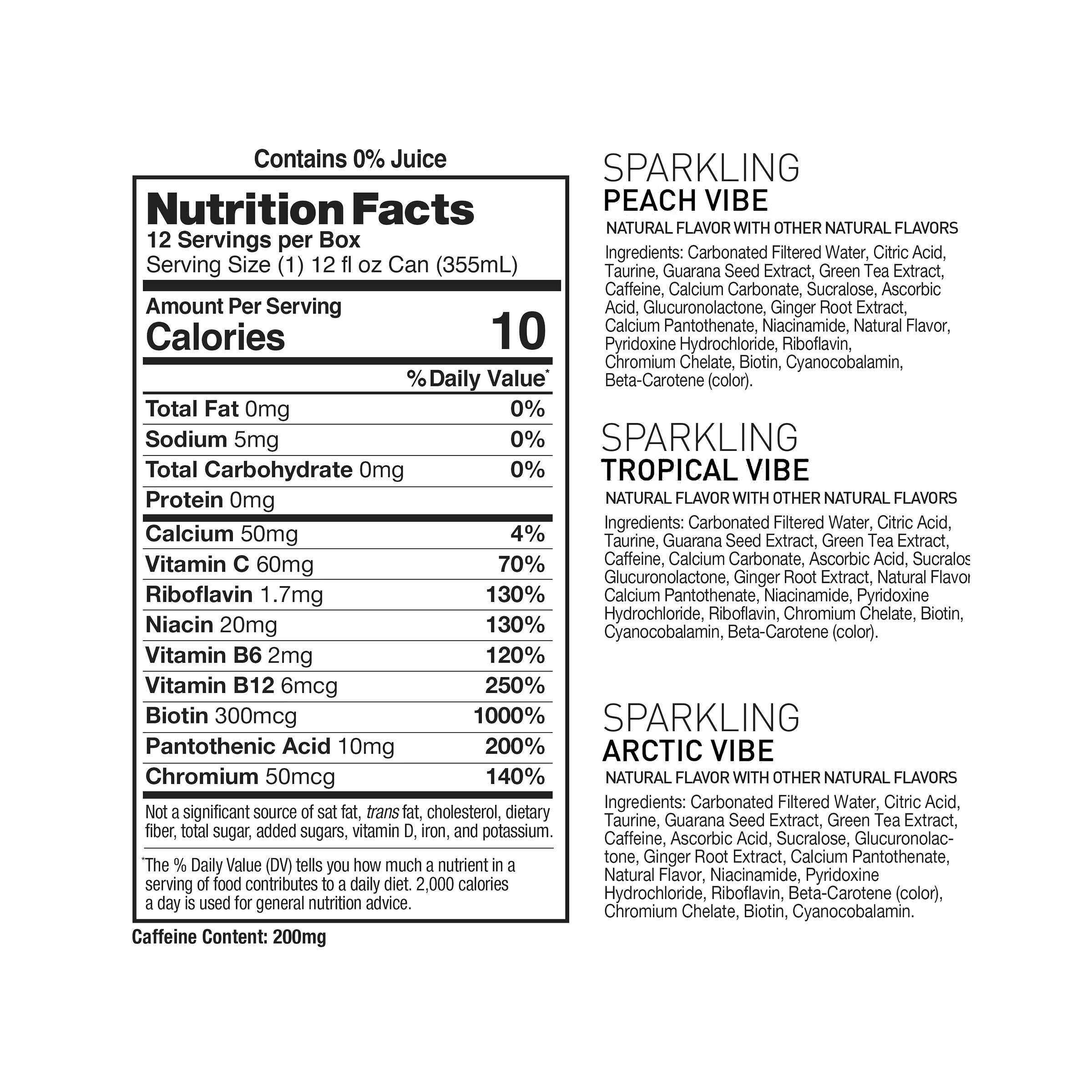 Celsius Sparkling Energy Drink, Variety Pack, 12 fl oz, 18-count