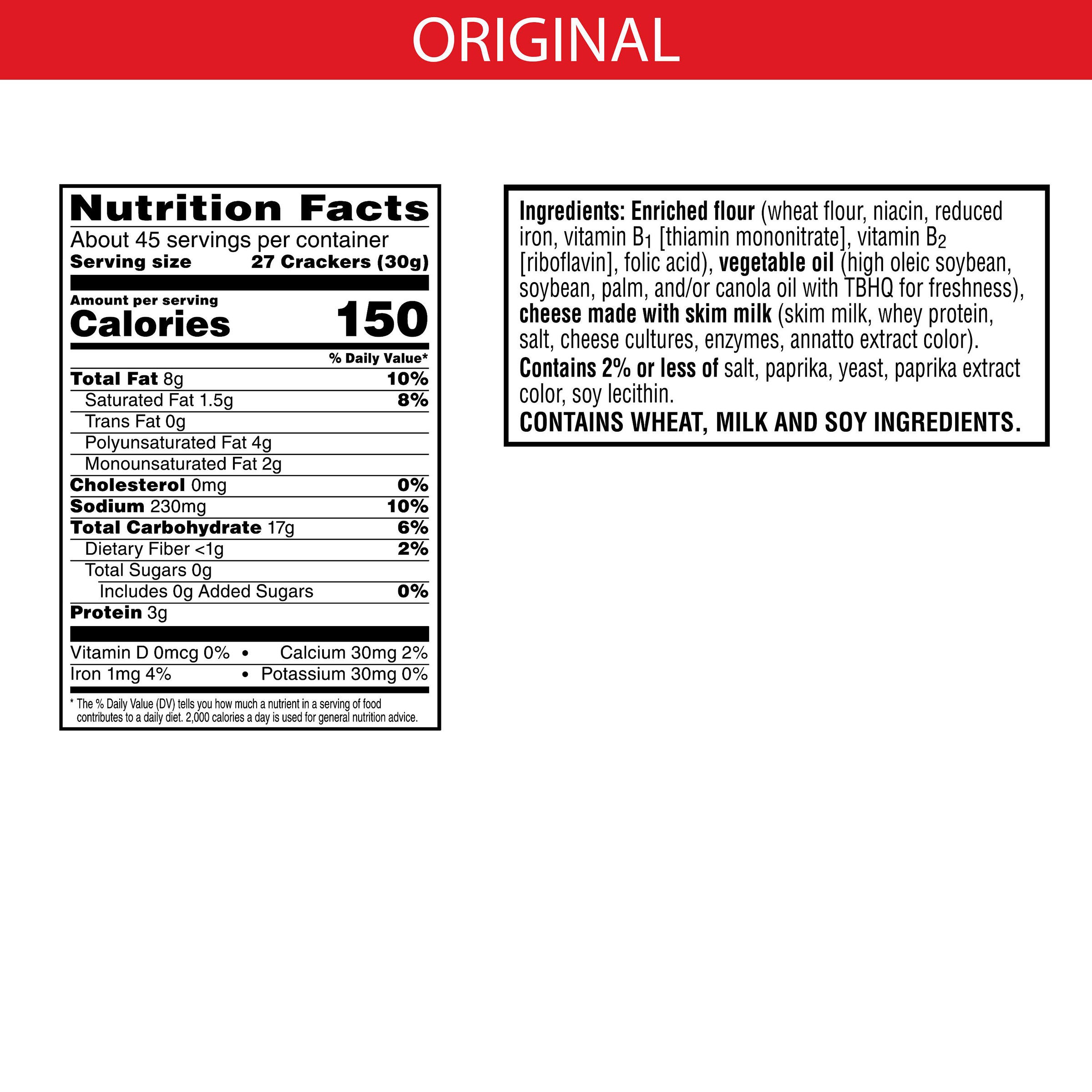 Cheez-It Crackers, Cheddar, 3 lbs