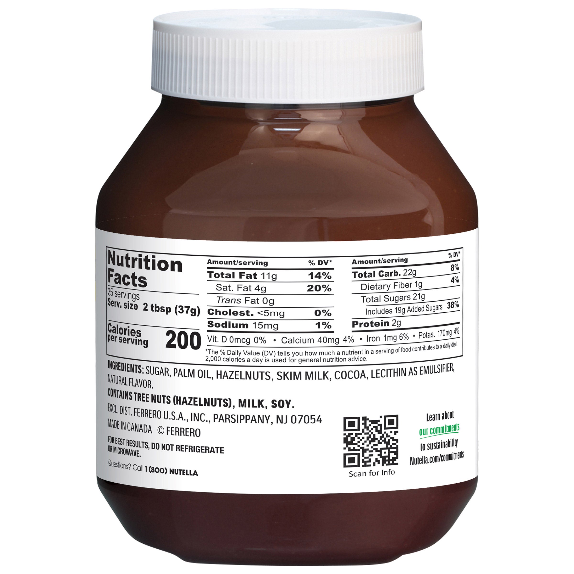 Nutella Hazelnut Spread with Cocoa, 33.5 oz, 2-count