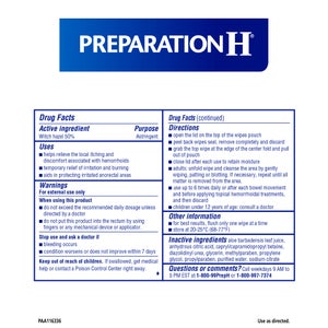 Preparation H Medicated Hemorrhoidal Wipes, 180 Wipes