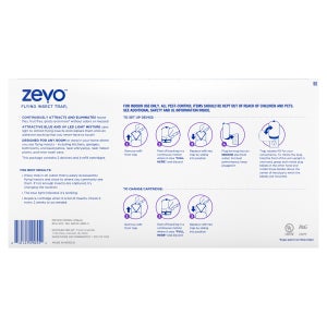 Zevo Flying Insect Trap Starter Kit, 2 Devices + 6 Refills