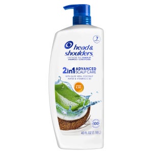 Head & Shoulders 2-in-1 Dandruff Shampoo and Conditioner Advanced Scalp Care with Aloe Vera, Coconut Water & Vitamins, 40 fl oz
