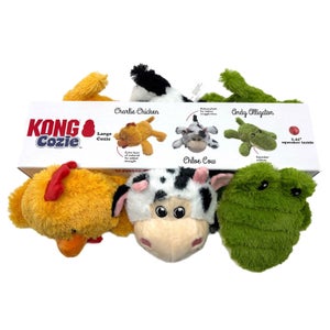 KONG Cozie Play Pack Dog Toys, 3-pack