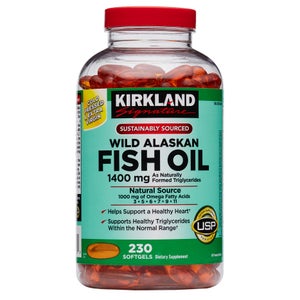 Kirkland Signature Wild Alaskan Fish Oil 1400 mg., 230 Softgels