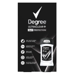 Degree Men UltraClear+ Antiperspirant Deodorant, Black & White