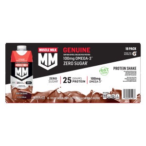 Muscle Milk Genuine Protein Shake Chocolate, 18-pack