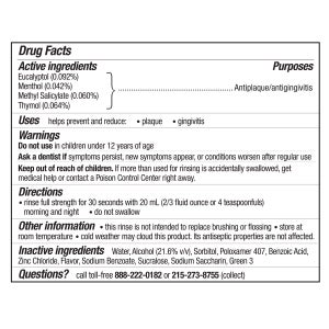 Listerine UltraClean Coolmint Mouthwash, 1.5 Liter, 2-count
