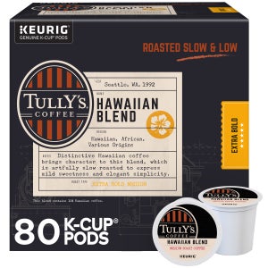Tully's Coffee Hawaiian Blend K-Cups Pods, 80-count