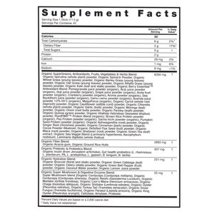 Zena USDA Organic Supergreens Fruits & Vegetables Powder, 45 Stick Packets