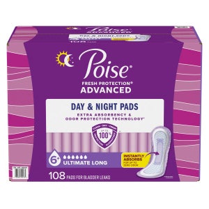 Poise Advanced Ultimate Absorbency Long Pads, 108-ct