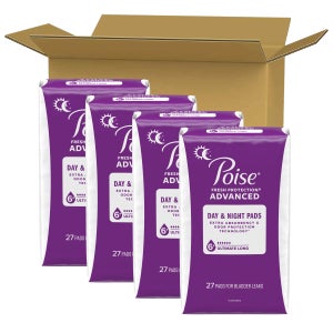 Poise Advanced Ultimate Absorbency Long Pads, 108-ct