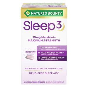 Nature's Bounty Sleep3 10 mg. Melatonin, 120 Tablets