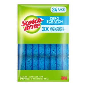 Scotch-Brite Zero Scratch Sponge, 24-count