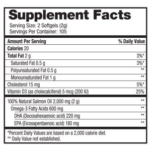 Pure Alaska Omega Wild Salmon Oil 1000 mg., 210 Softgels