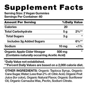 Nature's Truth USDA Organic Apple Cider Vinegar 500 mg., 120 Gummies