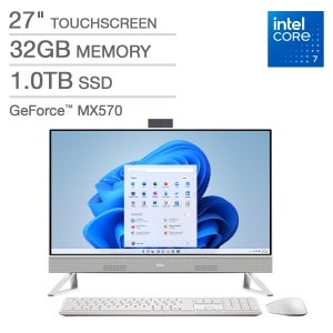 Dell EC27250 All-in-One 27" FHD (1920 x 1080)  Touch Display Desktop, Intel Core 7 150U, NVIDIA GeForce MX570A,  Windows 11 Home