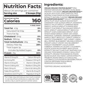 Orgain Organic Protein and Superfoods Plant Based Protein Powder, Vanilla Bean, 2.7 lbs