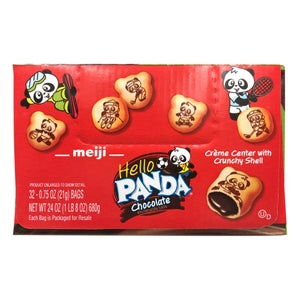 Meiji Hello Panda Chocolate Creme Filled Cookies, 0.75 oz, 32-count