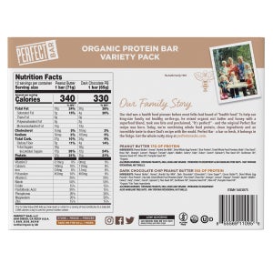 Perfect Bar Refrigerated Organic Protein Bar, Variety, 12-count