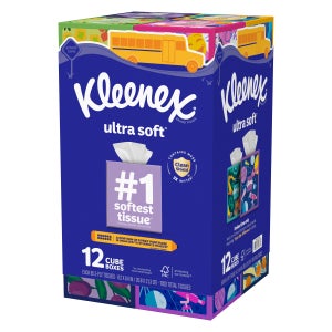 Kleenex Ultra Soft Facial Tissue, 3-Ply, 85-count, 12-pack