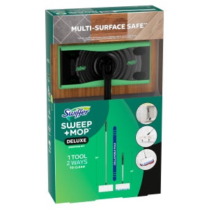 Swiffer Sweep + Mop Deluxe Sweeping Kit, 1 Sweeper + 30 Refills