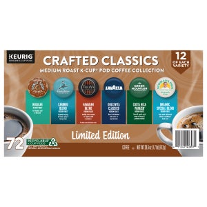 Crafted Classics Coffee K-Cup Pod Variety Pack, 72-count