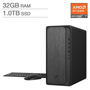 HP OmniDesk Tower - AMD Ryzen 7 8700G - Windows 11 Home - 32GB Memory - 1TB SSD