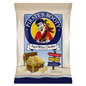 Pirate's Booty Aged White Cheddar Snack, 0.5 oz, 40-count