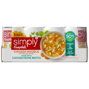 Campbell's, Simply Chicken Noodle Soup, 18.6 oz, 8-Count