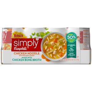 Campbell's, Simply Chicken Noodle Soup, 18.6 oz, 8-Count
