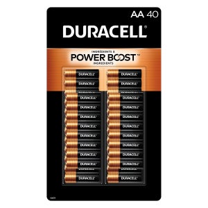 Duracell Coppertop Alkaline AA Batteries, 40-count