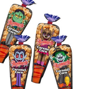 Popcornopolis Halloween Monster 2.2 oz  Caramel Corn Mini Cones, 24 count