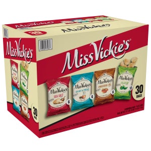Miss Vickie's Kettle Cooked Potato Chips, 1.38 oz, Variety Pack, 30-count