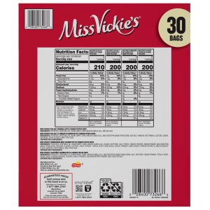 Miss Vickie's Kettle Cooked Potato Chips, 1.38 oz, Variety Pack, 30-count
