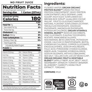 Orgain USDA Organic Kids Nutritional Protein Shake, Chocolate, 8 fl oz, 24-pack