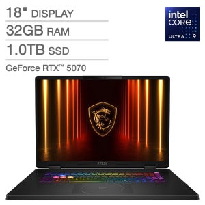 MSI Crosshair 18 HX AI 18" Gaming Laptop - Intel Core Ultra 9 275HX  - NVIDIA RTX 5070 - 2560x1600 - 32GB RAM - 1TB SSD - Windows 11 Home