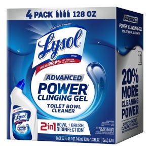 Lysol Advanced Toilet Bowl Cleaner, 32 fl oz, 4-count