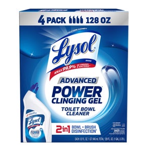 Lysol Advanced Toilet Bowl Cleaner, 32 fl oz, 4-count