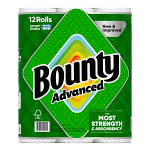 Bounty Advanced Paper Towels, 2-Ply, 103 Sheets, 12-count